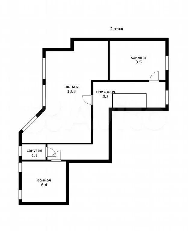 3-к. квартира, 88 м, 2/2 эт. - Фото 1