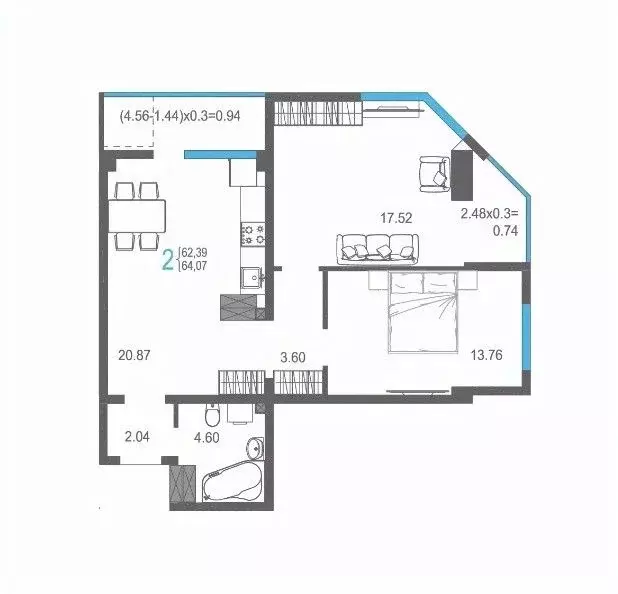 2-к кв. Крым, Ялта ул. Кирова, 155Ак1 (64.07 м) - Фото 1