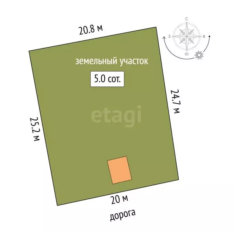 Дом в Омск, территория СОСН Строитель-88/1 (13 м) - Фото 1