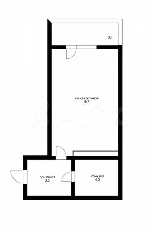 Квартира-студия, 27 м, 4/18 эт. - Фото 0
