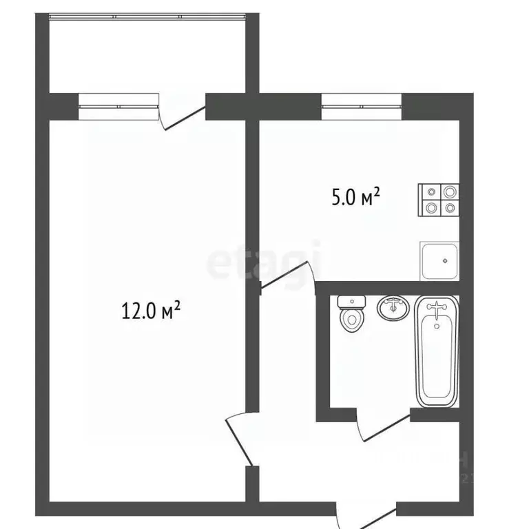 1-к кв. Костромская область, Кострома просп. Текстильщиков, 3а (25.6 ... - Фото 1