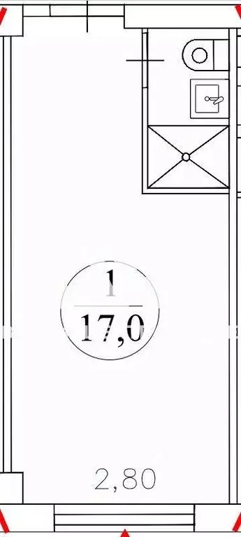 Квартира, студия, 17 м - Фото 1