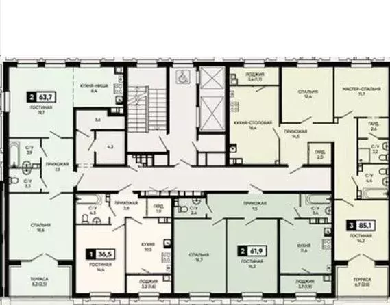 2-к кв. Ставропольский край, Кисловодск городской округ, пос. ... - Фото 2