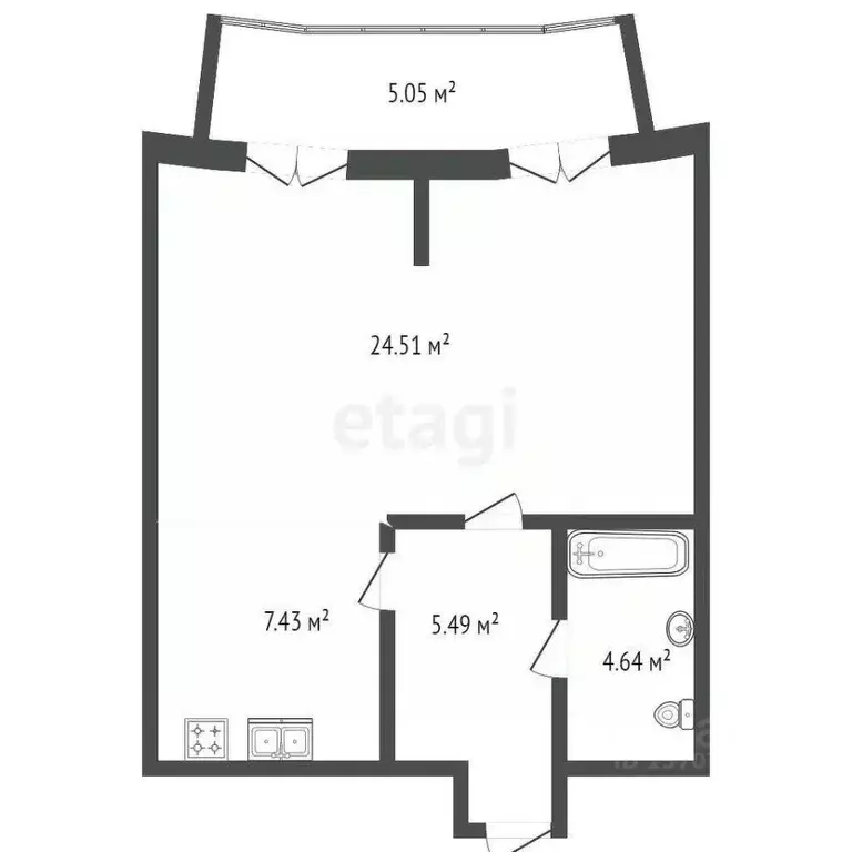 1-к кв. Ленинградская область, Кудрово г. Всеволожский район, ... - Фото 2