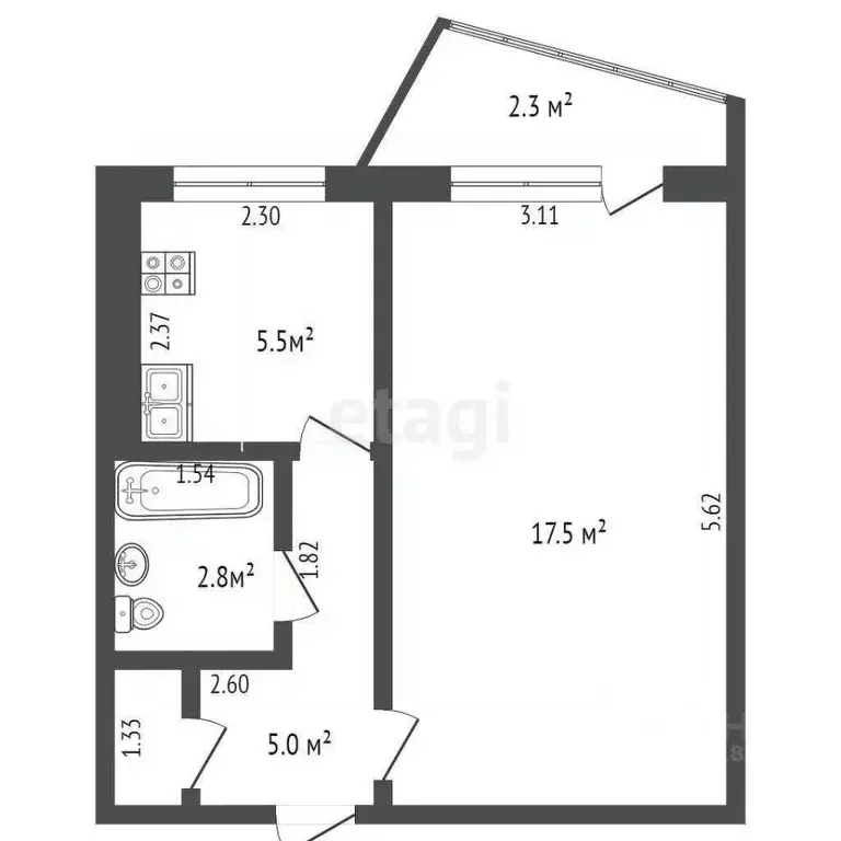 1-к кв. Самарская область, Самара Воронежская ул., 139 (30.8 м) - Фото 1