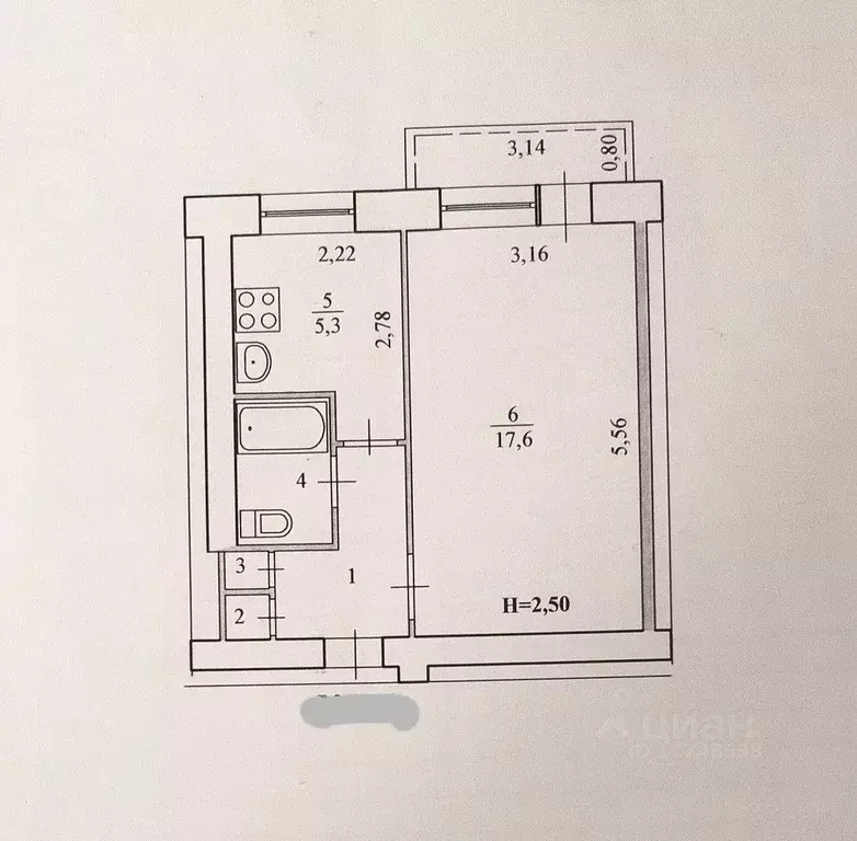 1-к кв. Волгоградская область, Волгоград ул. Германа Титова, 56 (30.0 ... - Фото 1
