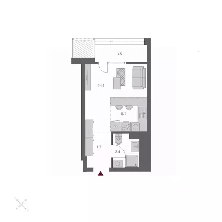 1-к кв. Новосибирская область, Новосибирск Беринг жилой квартал,  ... - Фото 1