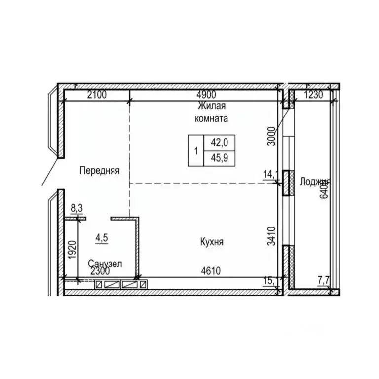 1-к кв. Приморский край, Владивосток На Черняховского жилой квартал,  ... - Фото 2