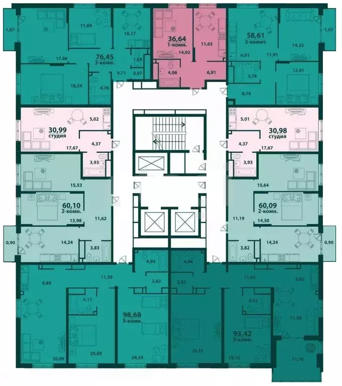 3-к кв. Ульяновская область, Ульяновск ул. Аблукова, 24 (76.45 м) - Фото 2