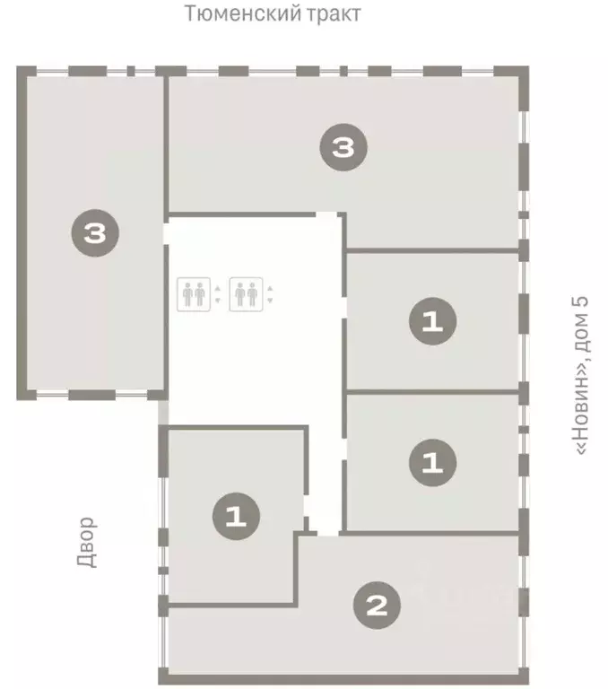 2-к кв. Ханты-Мансийский АО, Сургут 35-й мкр, Квартал Новин жилой ... - Фото 2