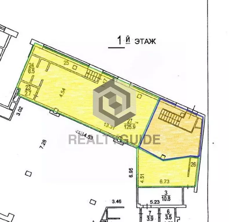 Торговая площадь в Москва Тургеневская пл., 2 (116 м) - Фото 1