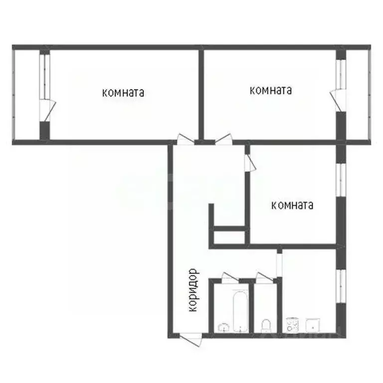 3-к кв. Белгородская область, Белгород ул. Шаландина, 8 (71.5 м) - Фото 2