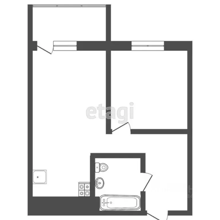 1-к кв. Тюменская область, Тюмень ул. Парада Победы, 17 (39.6 м) - Фото 1