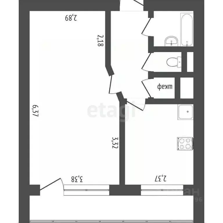 1-к кв. Ставропольский край, Ставрополь ул. Тухачевского, 30/7 (33.0 ... - Фото 2