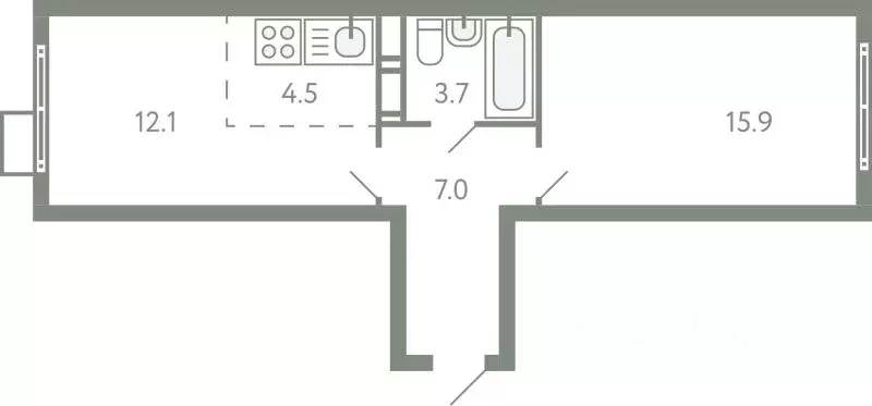 2-к кв. Московская область, Ленинский городской округ, Молоково пгт ... - Фото 0