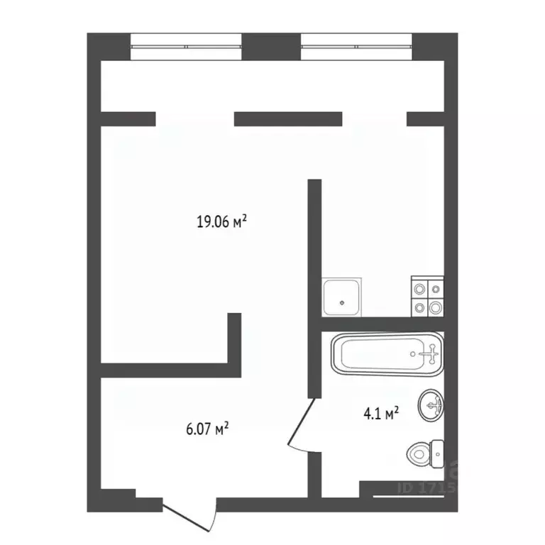Студия Тюменская область, Тюмень Рощино мкр, ул. Александра ... - Фото 2
