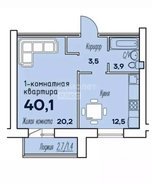 1-к кв. Самарская область, Волжский район, Смышляевка городское ... - Фото 2