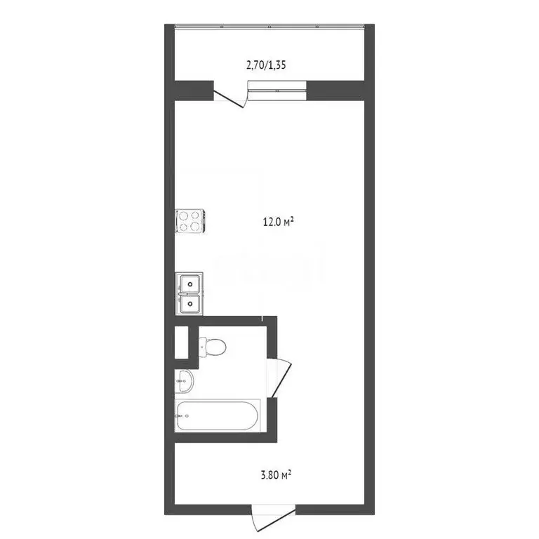 Квартира-студия: Вологда, улица Маршала Конева, 26 (19.6 м) - Фото 0