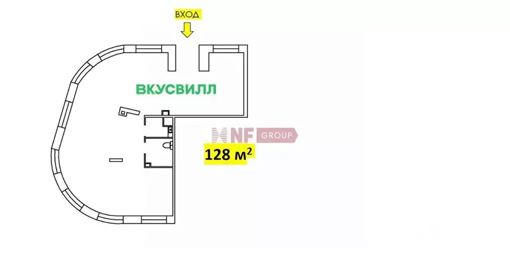 Торговая площадь в Москва МКАД, 47-й км, 11с1 (128 м) - Фото 1