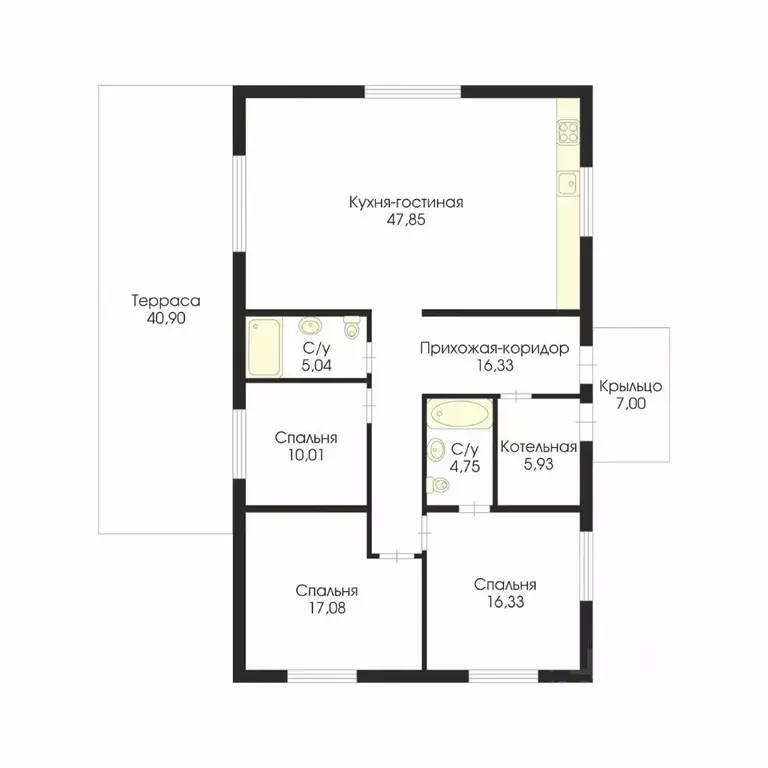 Дом в Ленинградская область, Выборгский район, Первомайское с/пос, ... - Фото 1