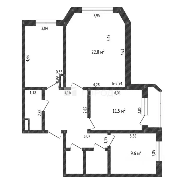 3-к кв. Кемеровская область, Новокузнецк ул. Тольятти, 1А (77.0 м) - Фото 1
