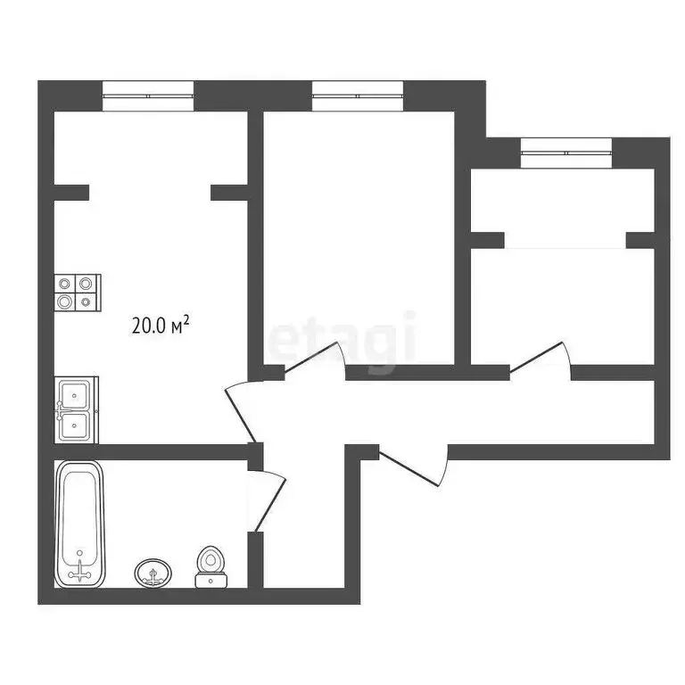 2-комнатная квартира: Севастополь, Античный проспект, 26к3 (85 м) - Фото 0