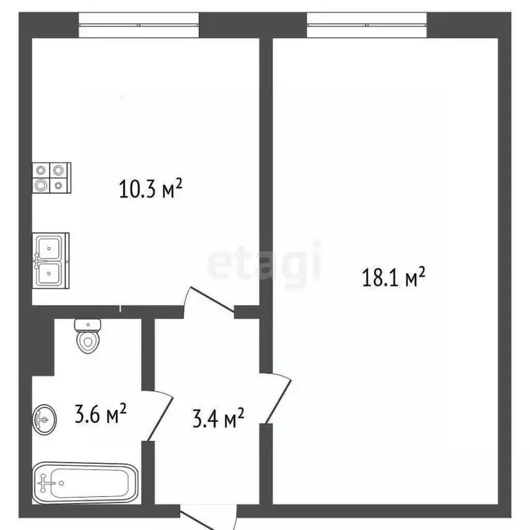 1-к кв. Московская область, Ленинский городской округ, пос. Битца ... - Фото 2