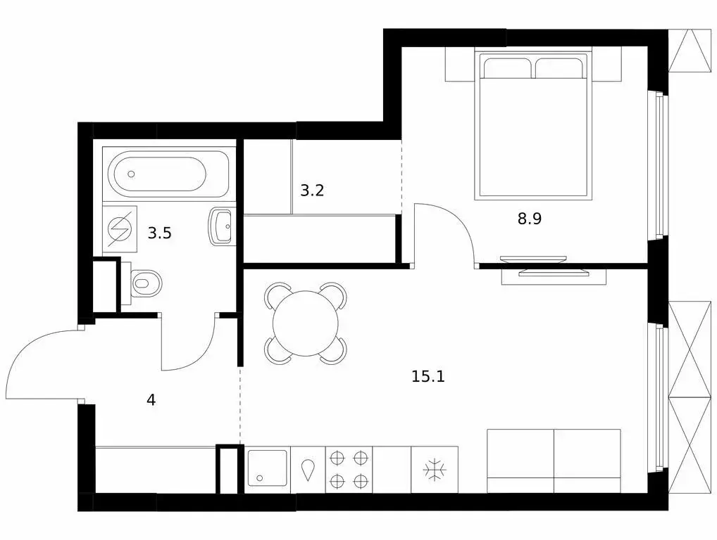 1-комнатная квартира: Нижний Новгород, деревня Утечино, жилой комплекс ... - Фото 1