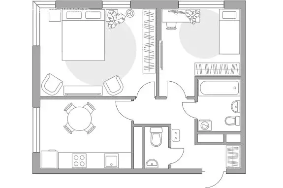 2-комнатная квартира: Одинцовский городской округ, территориальное ... - Фото 1