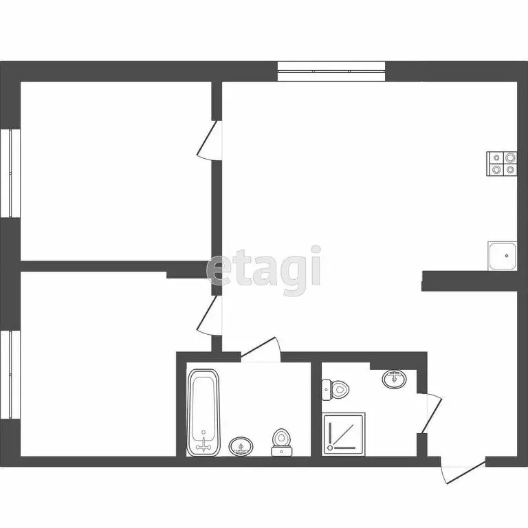 2-комнатная квартира: Тюмень, Стройотрядовская улица, 16 (50.5 м) - Фото 1