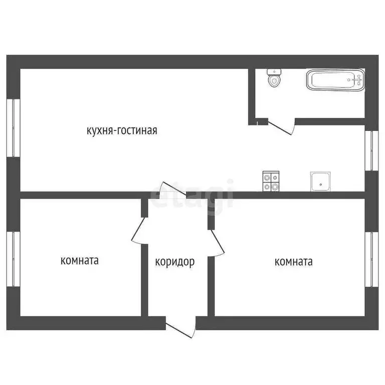 Дом в деревня Вязовка, Советская улица (38.8 м) - Фото 1