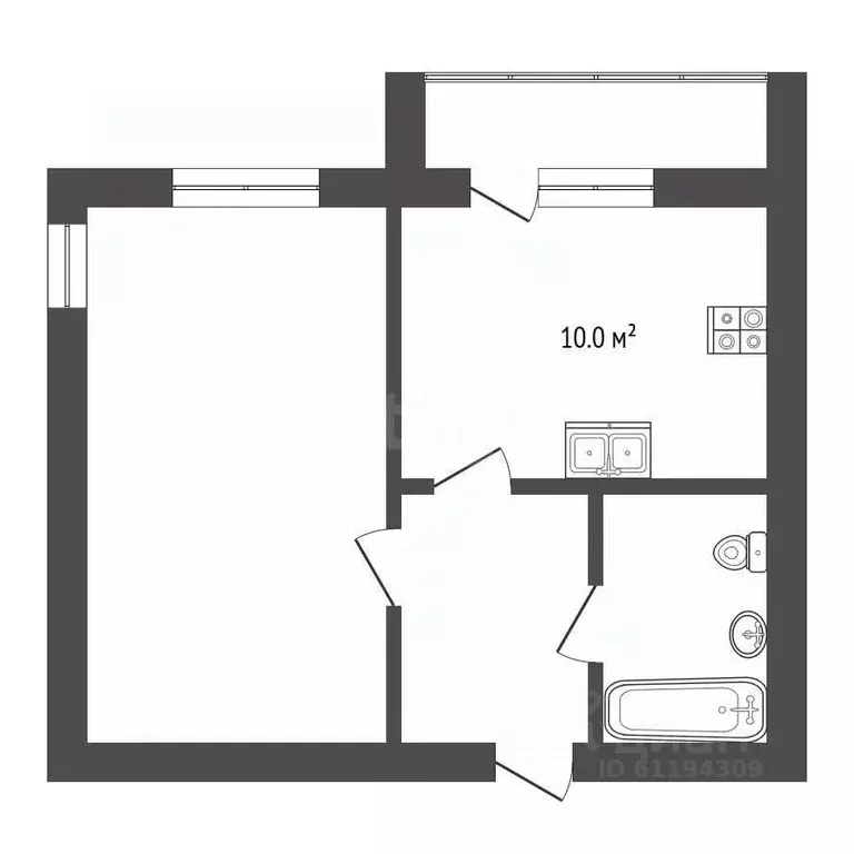 1-к кв. Мордовия, Саранск ул. Юрия Святкина, 3 (40.3 м) - Фото 1