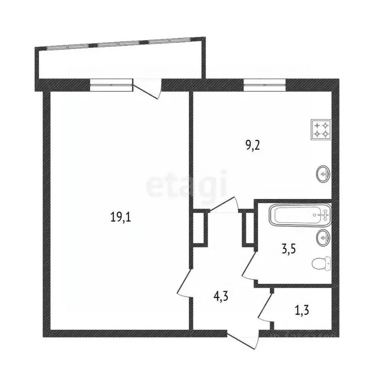 1-к кв. Воронежская область, Воронеж Автогенный пер., 21 (37.4 м) - Фото 1