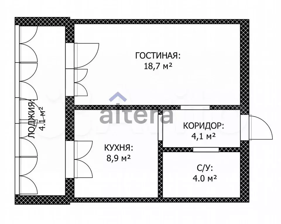 1-к. квартира, 35,7 м, 5/9 эт. - Фото 0