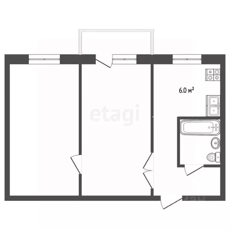 2-к кв. Ставропольский край, Пятигорск ул. Юлиуса Фучика (36.0 м) - Фото 1