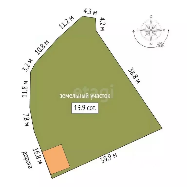 Участок в Саха (Якутия), Якутск Промышленный округ,  (13.9 сот.) - Фото 1