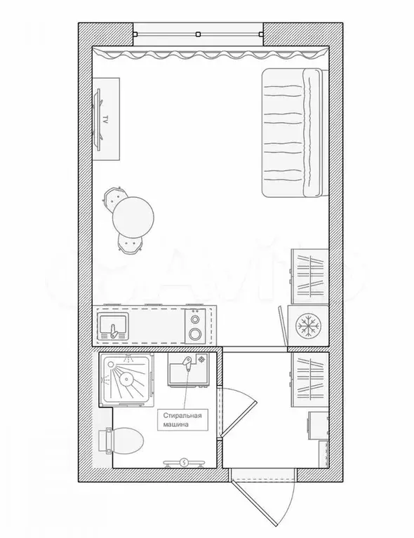 Квартира-студия, 19,9 м, 27/33 эт. - Фото 0