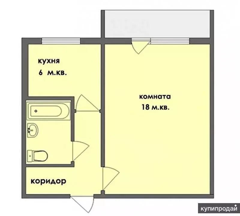 1-комнатная квартира: Сысерть, улица Орджоникидзе, 19 (32.1 м) - Фото 1