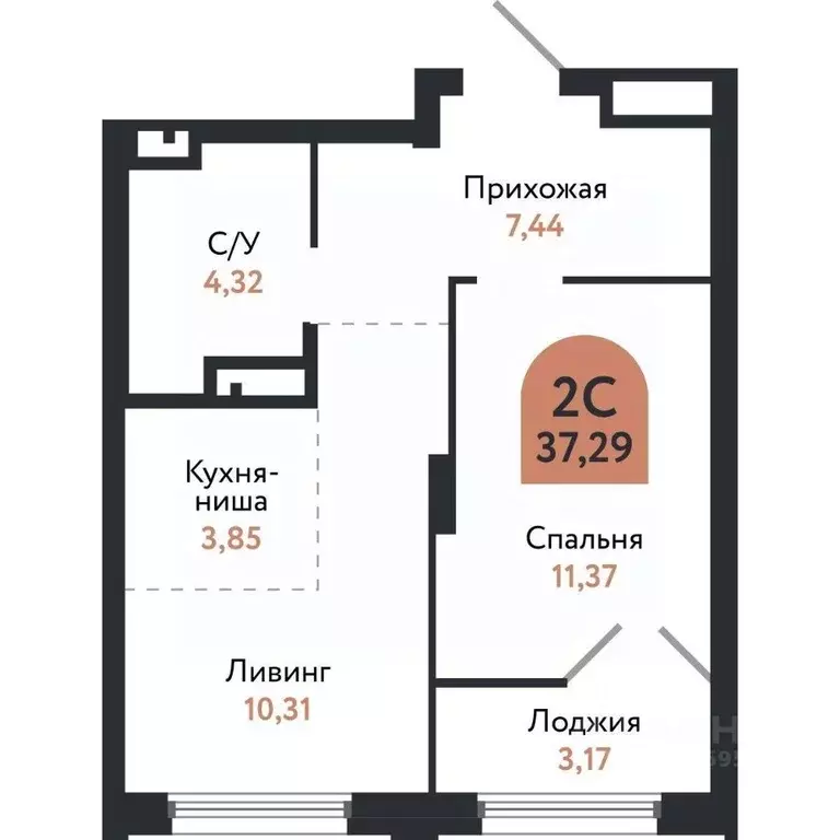 2-к кв. Томская область, Томск Черемошники мкр, ул. Бердская, 14/3 ... - Фото 1