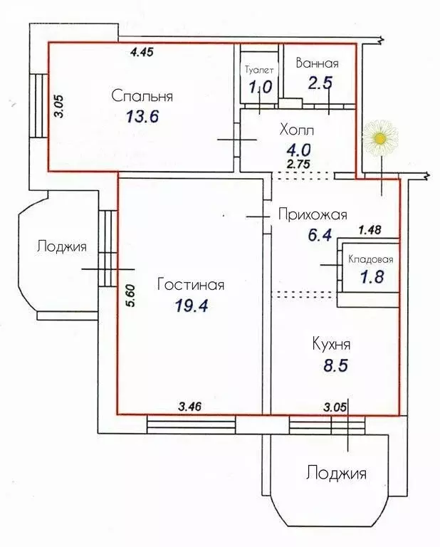 2-комнатная квартира: Тверь, улица Склизкова, 70к1 (61 м) - Фото 1