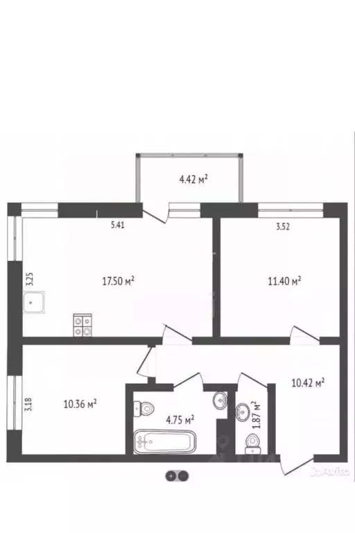 2-к кв. Тюменская область, Тюмень Профсоюзная ул., 63 (55.3 м) - Фото 2
