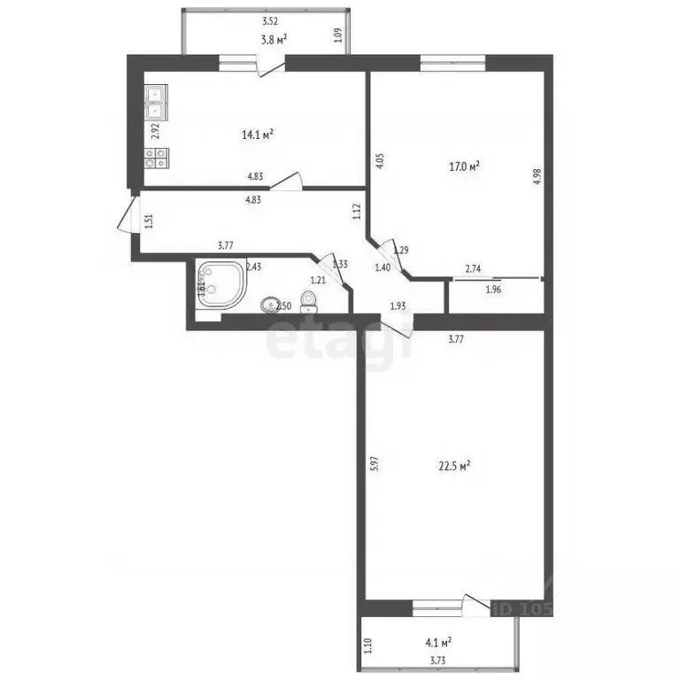 2-к кв. Крым, Феодосия муниципальный округ, Приморский пгт ул. ... - Фото 2