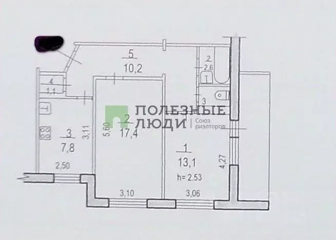 2-к кв. Хабаровский край, Хабаровск ул. Дзержинского, 19 (53.4 м) - Фото 1