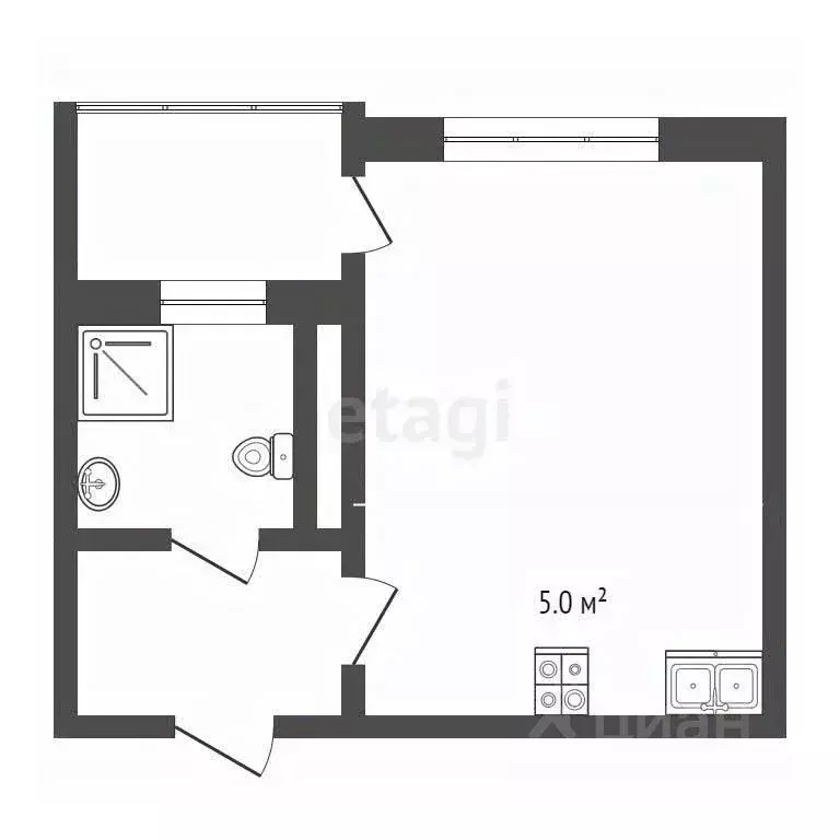 Студия Краснодарский край, Анапа Пионерский просп., 100Вк1 (24.0 м) - Фото 2