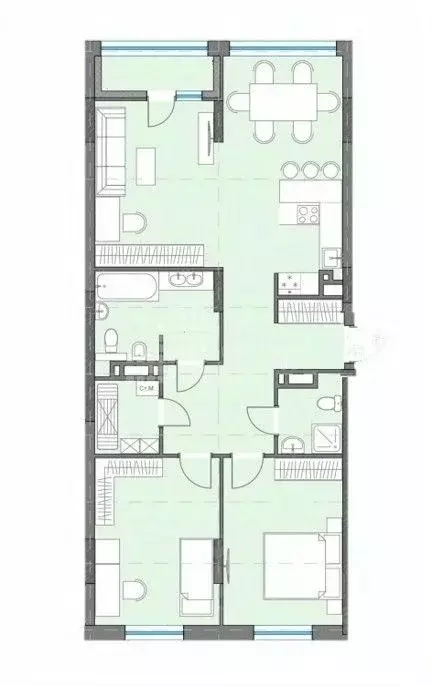 2-к кв. Ханты-Мансийский АО, Ханты-Мансийск ул. Объездная, 57 (93.3 м) - Фото 0