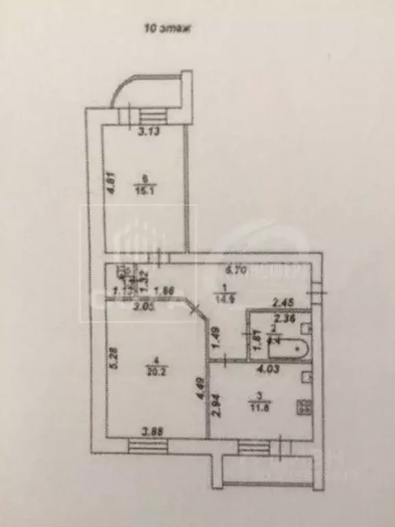 2-к кв. Воронежская область, Воронеж ул. Антокольского, 2 (68.1 м) - Фото 2
