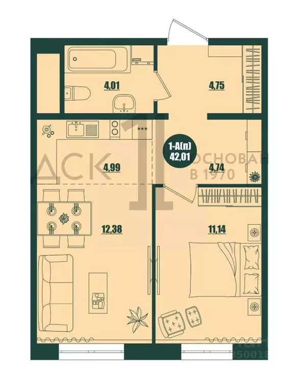 1-к кв. Ханты-Мансийский АО, Сургут 39-й мкр, Крылов жилой комплекс ... - Фото 1