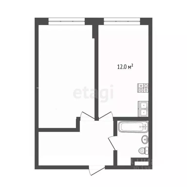 1-к кв. Тюменская область, Тюмень ул. Московский Тракт, 83к6 (43.4 м) - Фото 0