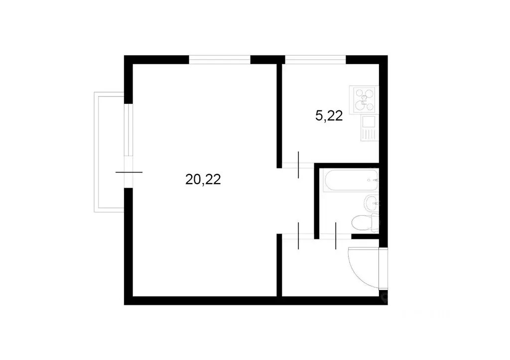 1-к кв. Севастополь ул. Павла Корчагина, 30 (33.3 м) - Фото 1