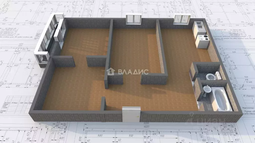 2-к кв. Иркутская область, Ангарск 19-й мкр, 12 (52.4 м) - Фото 1